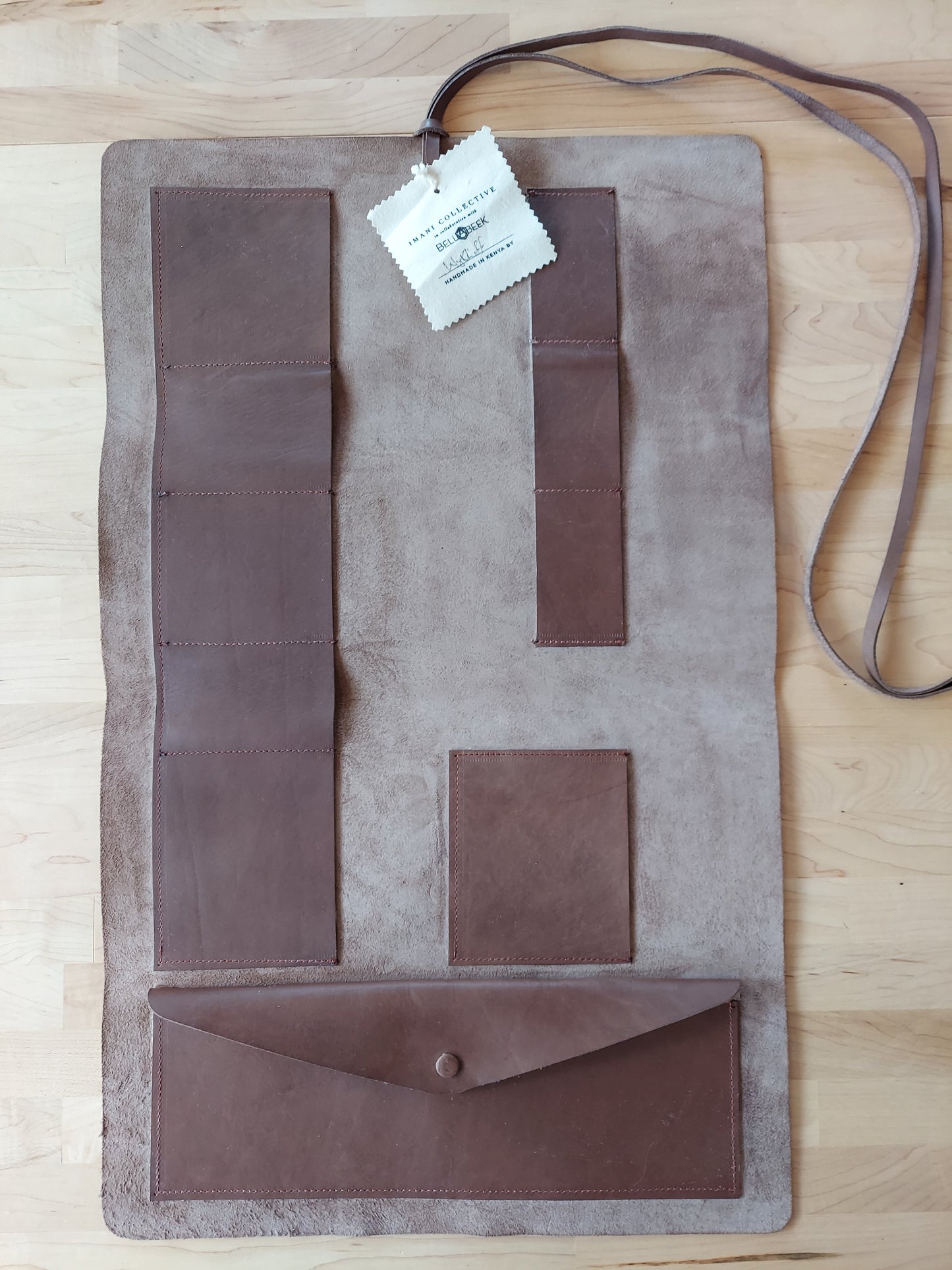 Handmade Kenyan Leather Tool Roll