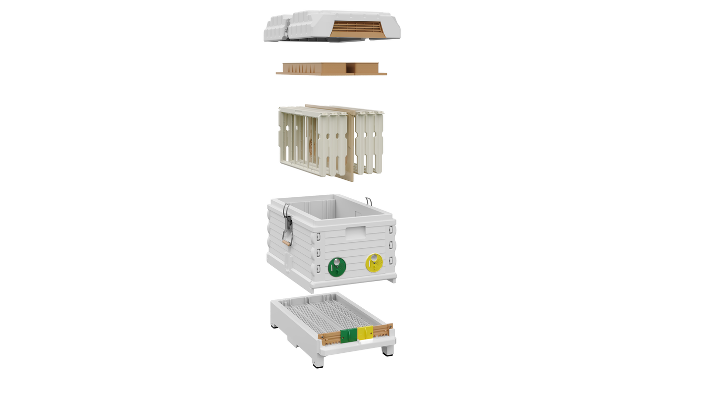 7 Frame NUC White Insulated Bee Hive Set