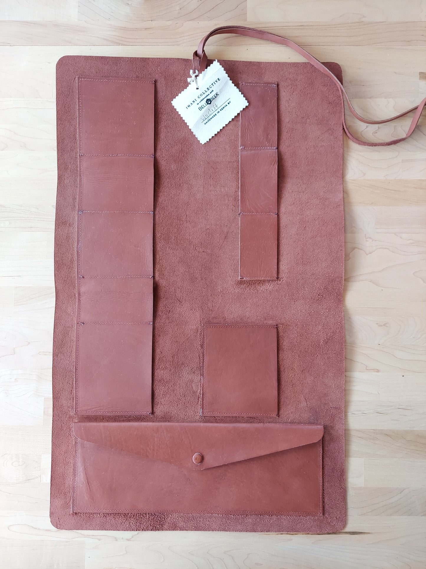 Handmade Kenyan Leather Tool Roll