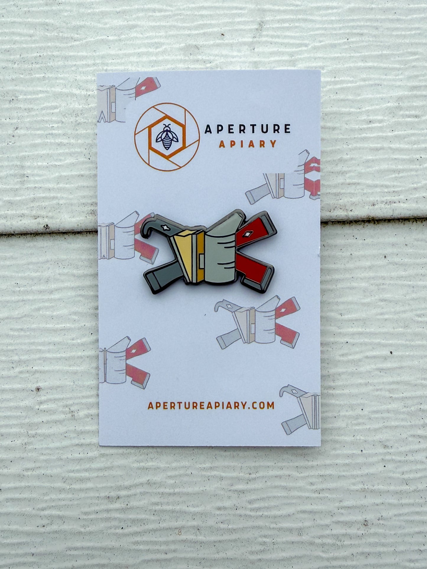 Smoker and Hive Tools enamel pin