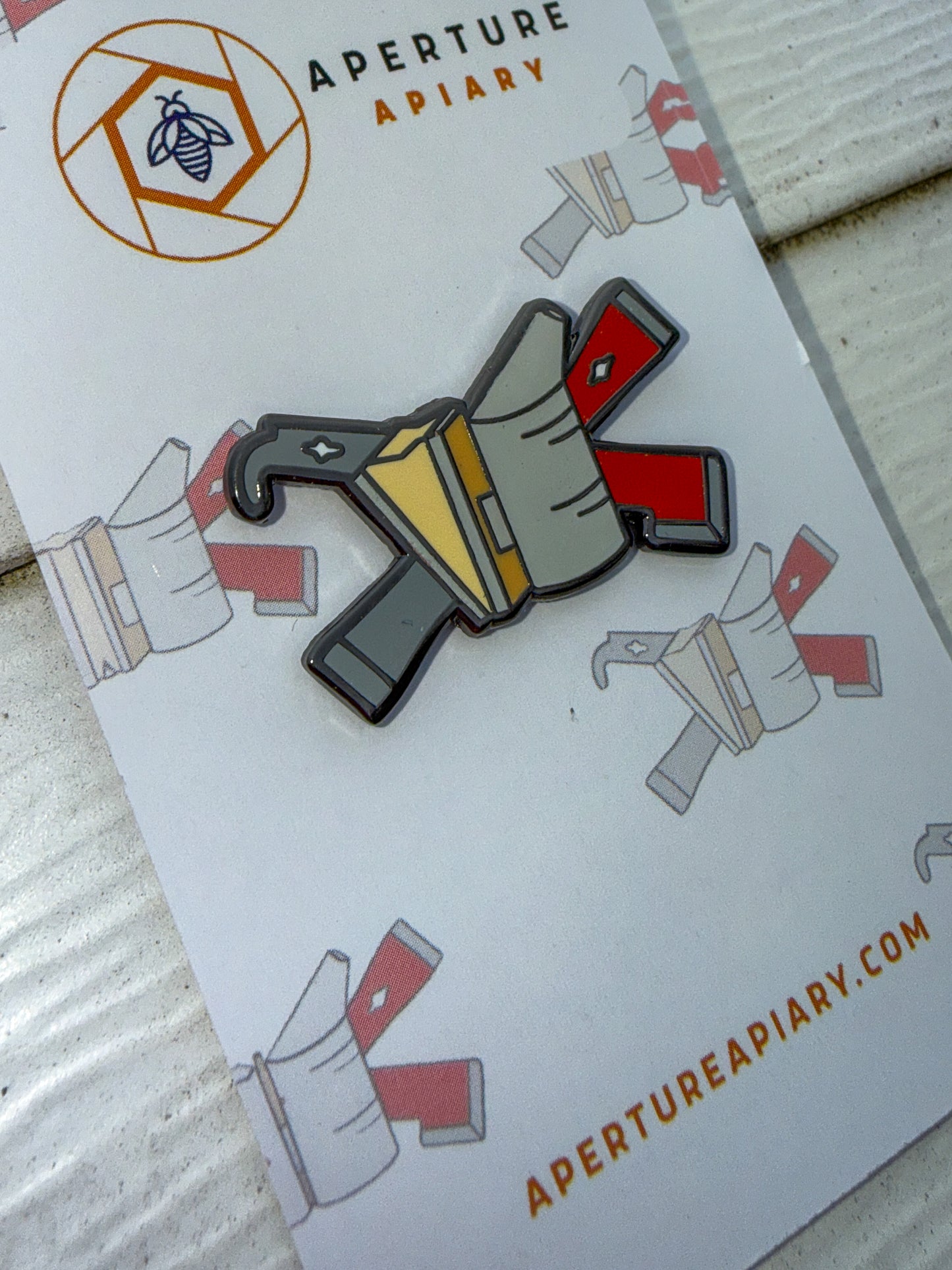 Smoker and Hive Tools enamel pin